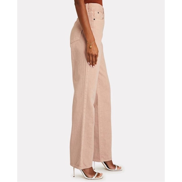 NWT SLVRLAKE London High-Rise Straight-Leg Jeans in Dusty Pink - Picture 4 of 9